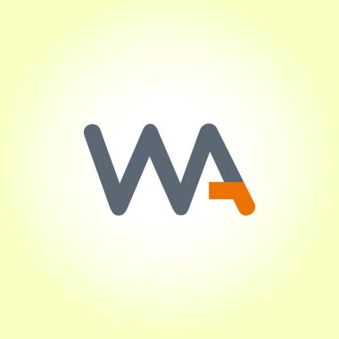 w ve kartvizit şablonunun logosu. Vektör illüstrasyonu