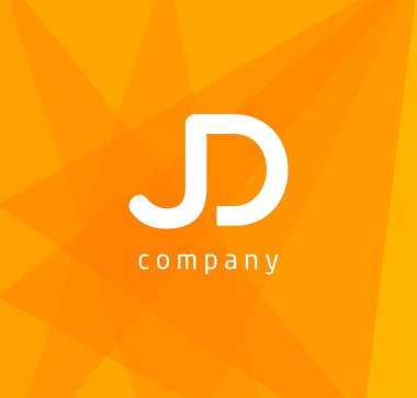 Jd harfleri ortak logo tasarım vektör şablonu