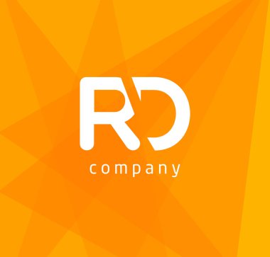 Rd harfleri ortak logo tasarım vektör şablonu