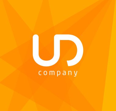 Ud harfleri ortak logo tasarım vektör şablonu