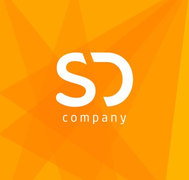 Sd harfleri ortak logo tasarım vektör şablonu