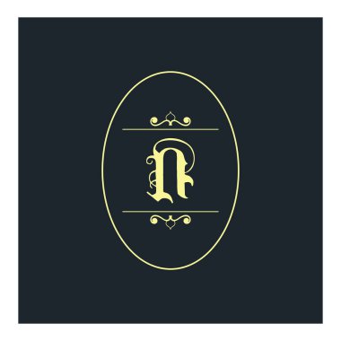 N harfi ortak logo tasarım vektör şablonu
