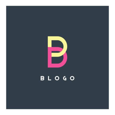B harfi ortak logo tasarım vektör şablonu