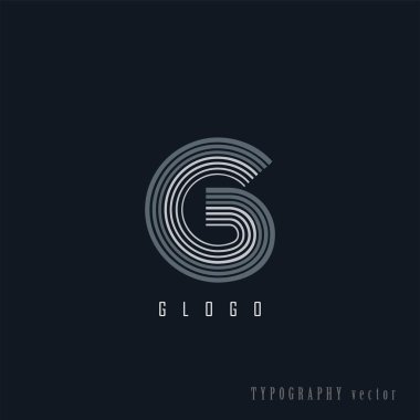 G harfi birleşik logo tasarım vektör şablonu ortak logo simgesi 