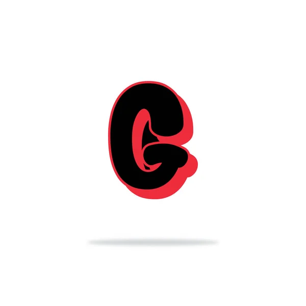 Bokstäver Komisk Logotyp Design Isolerad Vitt — Stock vektor