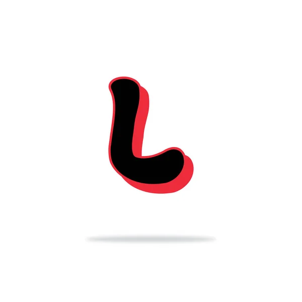 Lettera Comic Logo Design Isolato Bianco — Vettoriale Stock