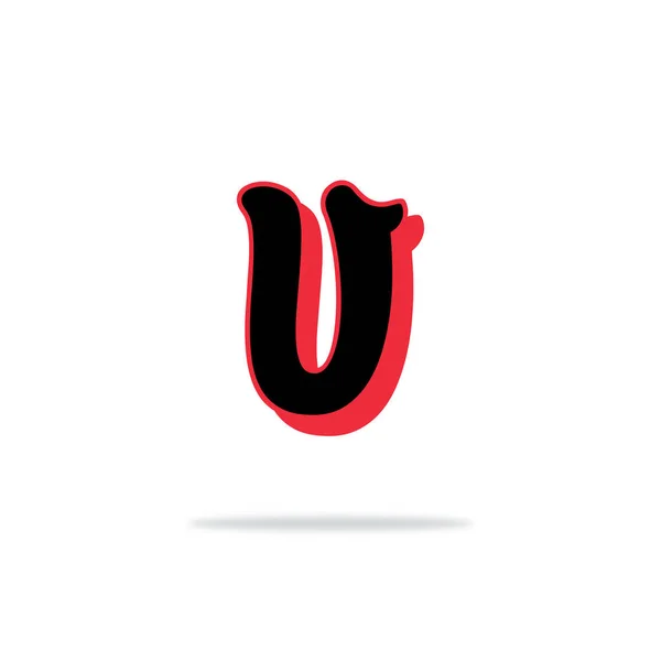 Lettera Comic Logo Design Isolato Bianco — Vettoriale Stock