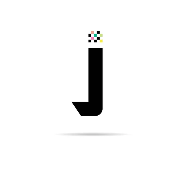 デジタルJチェックロゴデザイン — ストックベクタ