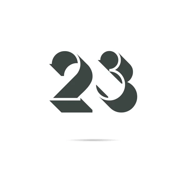 Einfache Vektor Logo Illustration Mit Ziffern — Stockvektor