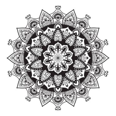 Mandala sanat tasarım vektör şablonu