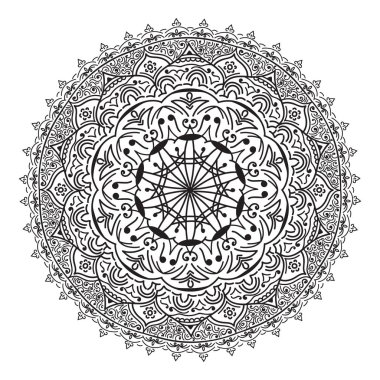Mandala sanat tasarım vektör şablonu