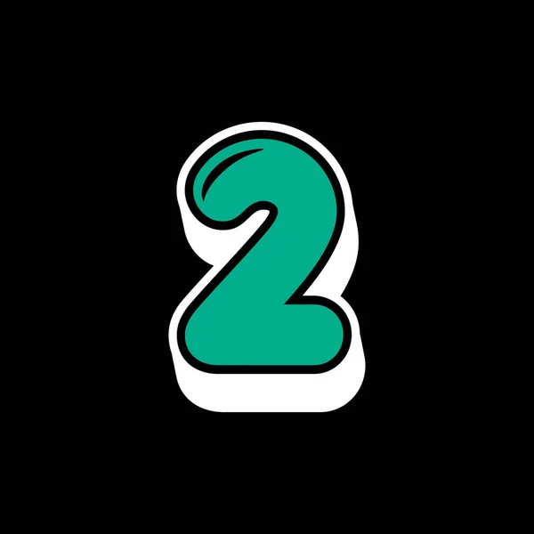 Semplice Illustrazione Del Logo Vettoriale Con Numeri Sfondo Nero — Vettoriale Stock