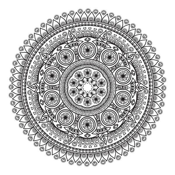 Mandala Art Design Vector Template — Stock Vector