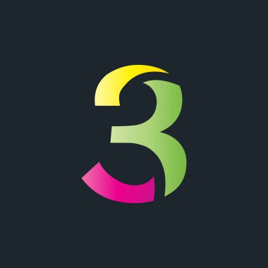 3 Çoklayıcı amblemi, siyah arkaplan