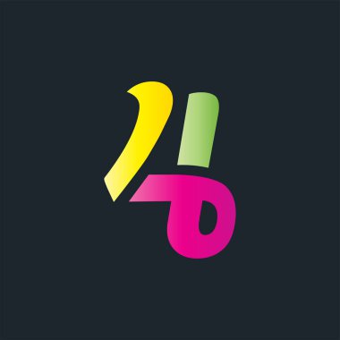 4 Çoklu İşaretleyici amblemi, siyah arkaplan