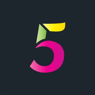 5 çoklu simge, siyah arkaplan