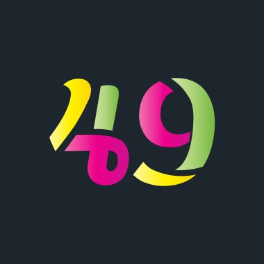 49 Çoklu İşaret, siyah arkaplan