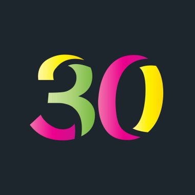 30 çoklu simge, siyah arkaplan