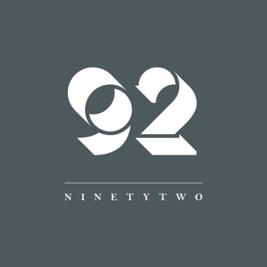 92 Shade dijital logosu, gri arkaplan