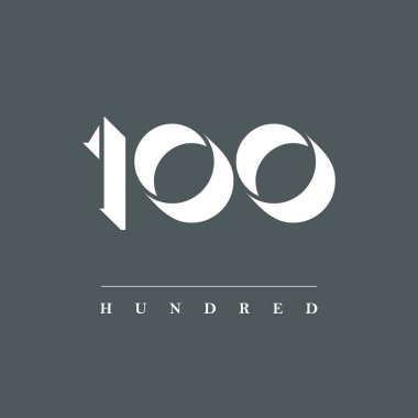 100 Shade dijital logosu, gri arkaplan