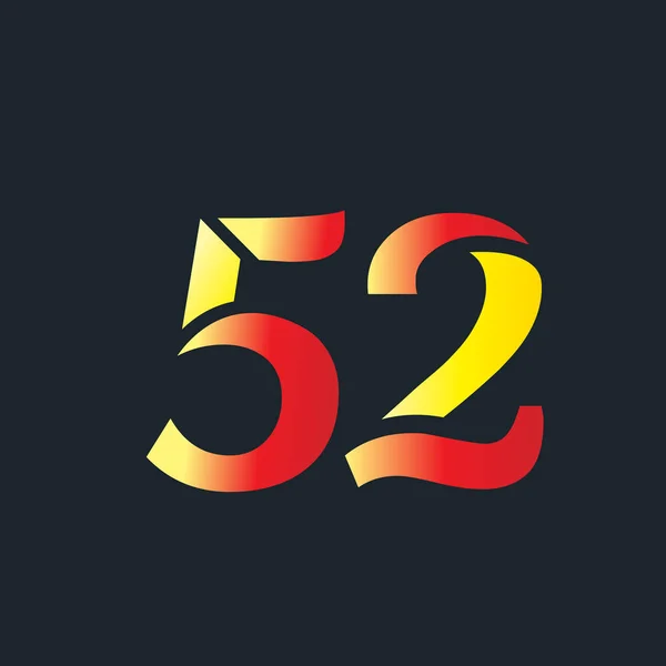 Číslo Dvojité Barevné Písmeno Logo Šablony — Stockový vektor