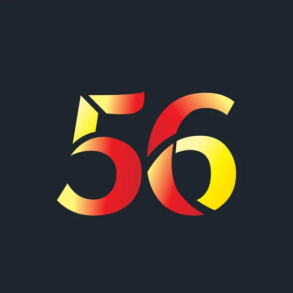 Αριθμός Διπλό Χρώμα Γράμμα Λογότυπο Πρότυπο — Διανυσματικό Αρχείο