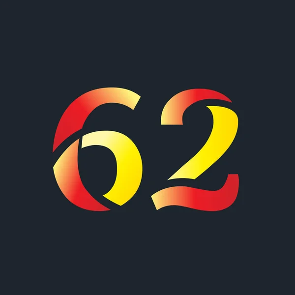 Αριθμός Διπλό Χρώμα Γράμμα Λογότυπο Πρότυπο — Διανυσματικό Αρχείο