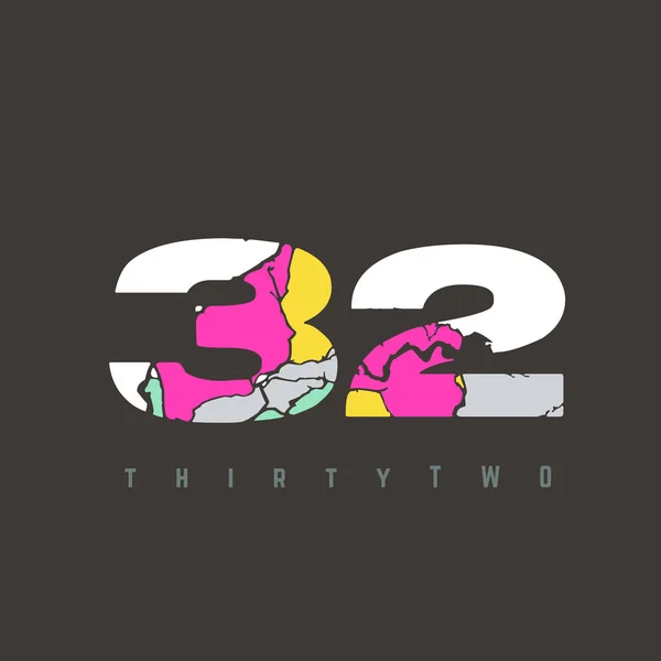 Plantilla Diseño Letra Multicolor Logo Número — Archivo Imágenes Vectoriales