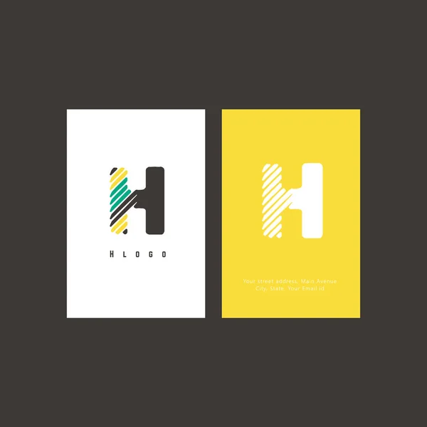 Kartvizit Şablonlu Harfi Logo Çizimi — Stok Vektör