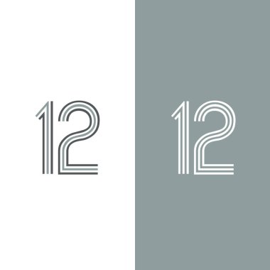 Basit ve yaratıcı sayılar 10 satır tasarımı, renkli arkaplan ile vektör illüstrasyonu