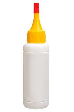 bir tüp üzerinde beyaz izole kağıt için tutkal