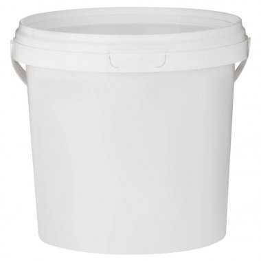 beyaz izole kapak ile inşaat plastik kova