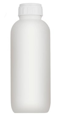 Ofis, ev, beyaz bir arka plan üzerinde temiz Kapaklı plastik şişe