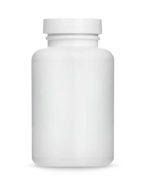 Médicament Flacon Pilule Photo Isolée Sur Fond Blanc — Photo