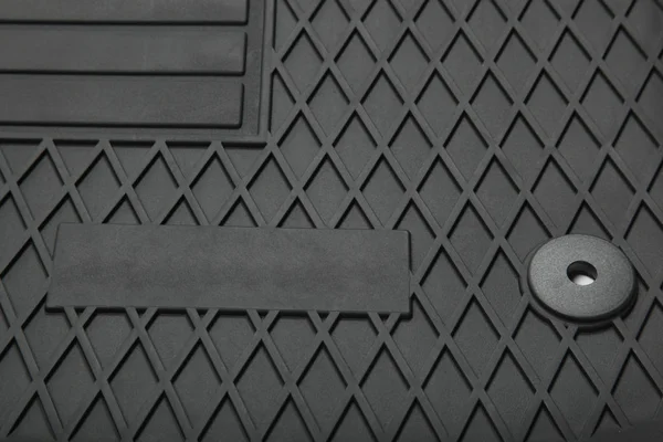 Siyah Kauçuk Hasır Üzerinde Beyaz Izole Araba Için — Stok fotoğraf