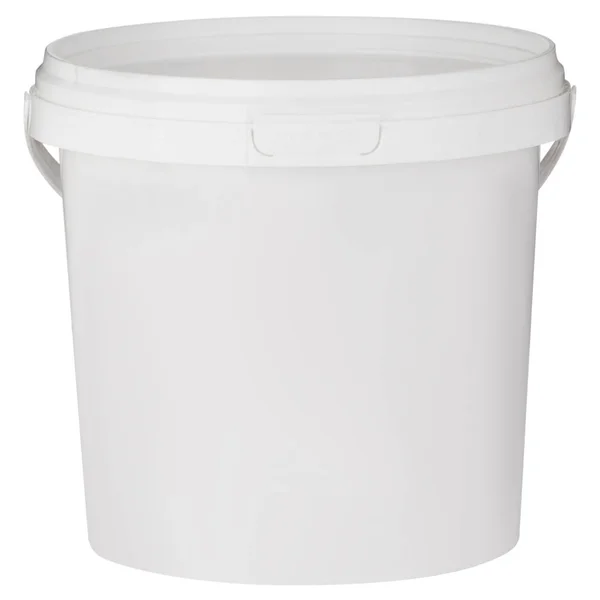 Construction Plastic Bucket Lid Isolated White — Stock Photo, Image