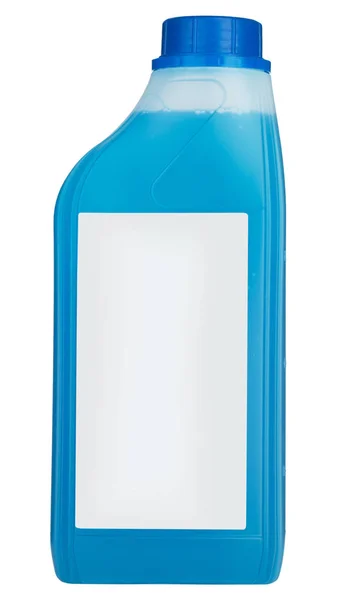Пластиковая Бутылка Жидкостью Очистки Помещений Дома Белом Фоне — стоковое фото