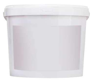 beyaz izole kapak ile inşaat plastik kova