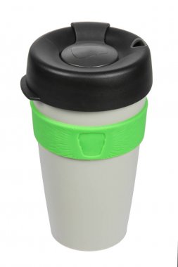 Silikon Kupası beyaz izole kapak ile