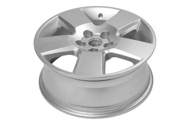 Otomobil, alüminyum disk. Beyaz arka plan üzerinde izole.