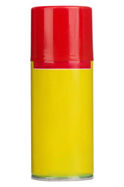 Färg Spray Med Cap Vit Bakgrund — Stockfoto