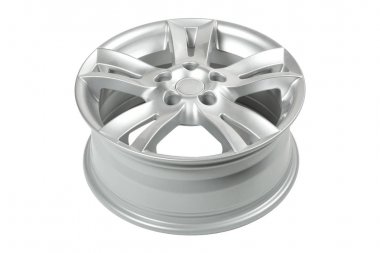 Otomobil, alüminyum disk. Beyaz arka plan üzerinde izole.