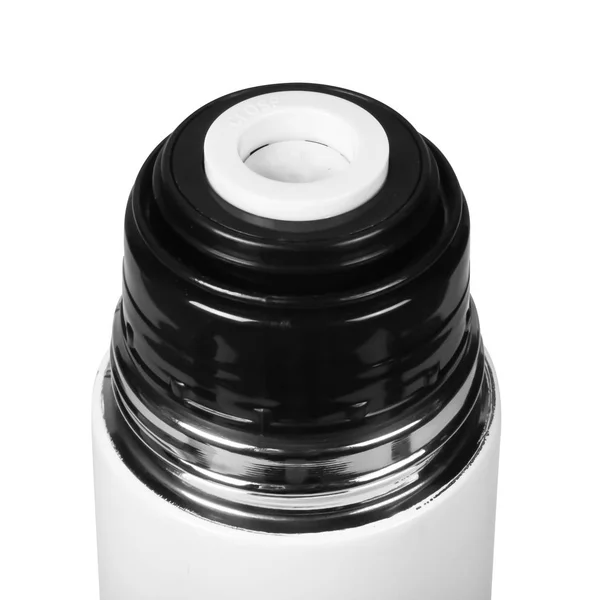 金属的热水瓶 白色背景上孤立 — 图库照片
