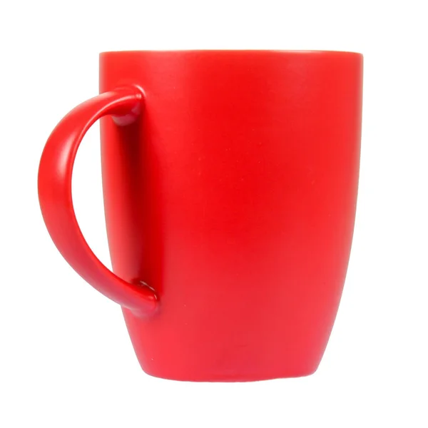 Red Mug White Background — Stock Photo, Image