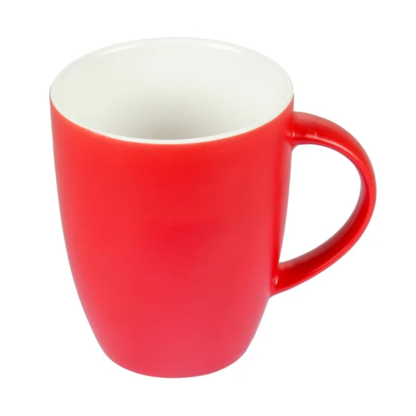 Red Mug White Background — Stock Photo, Image
