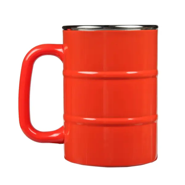 Tasse Voyage Métal Rouge — Photo