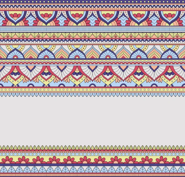 Безшовні doodle ілюстрація zentangle візерунка шпалери, фон, текстури. Індійська Orment. Дизайн для друку на тканині, текстиль. Шаблон для веб-дизайну, вітальні листівки, забарвлення книги сторінки — стоковий вектор