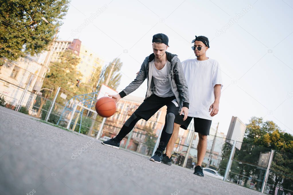 The basketball players