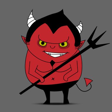 Şeytan karikatür vektör
