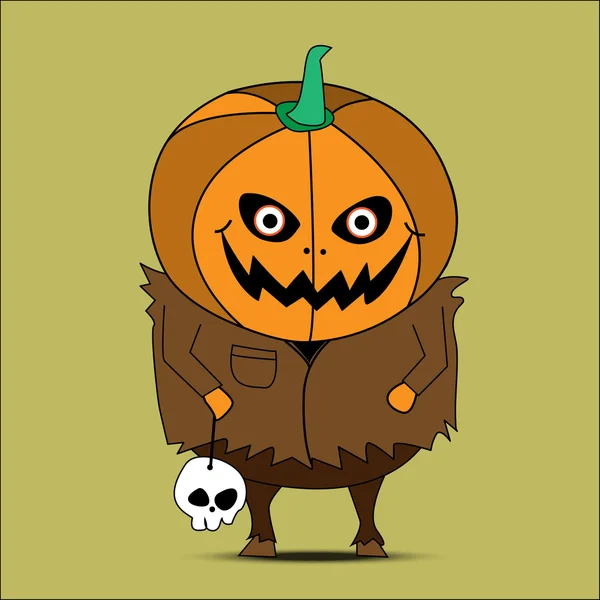 Pumpkin cartoon vector — Stock Vector